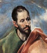 GRECO, El Study of a Man oil on canvas